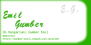 emil gumber business card
